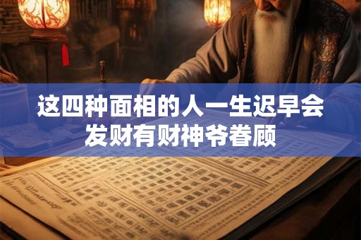 这四种面相的人一生迟早会发财有财神爷眷顾