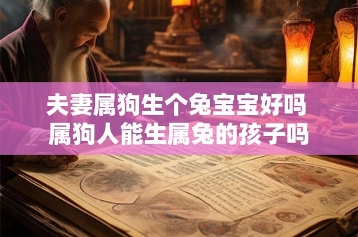 夫妻属狗生个兔宝宝好吗 属狗人能生属兔的孩子吗