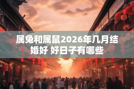 属兔和属鼠2026年几月结婚好 好日子有哪些