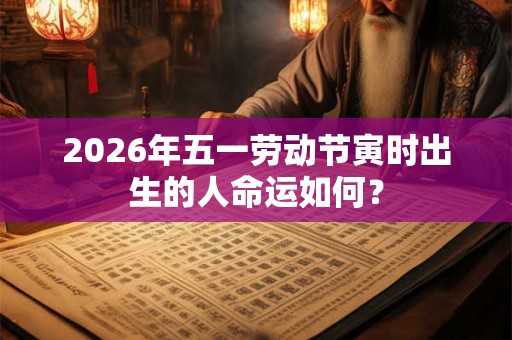 2026年五一劳动节寅时出生的人命运如何？