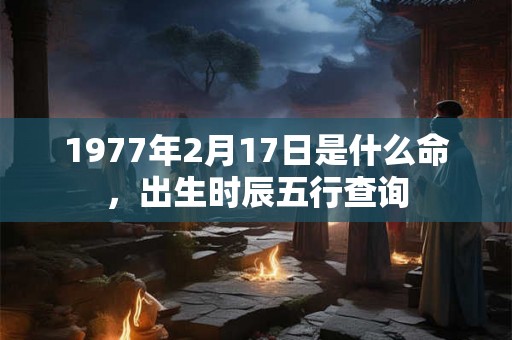 1977年2月17日是什么命，出生时辰五行查询