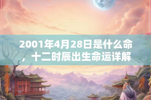 2001年4月28日是什么命，十二时辰出生命运详解