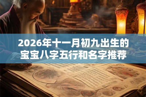 2026年十一月初九出生的宝宝八字五行和名字推荐