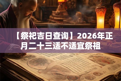 【祭祀吉日查询】2026年正月二十三适不适宜祭祖