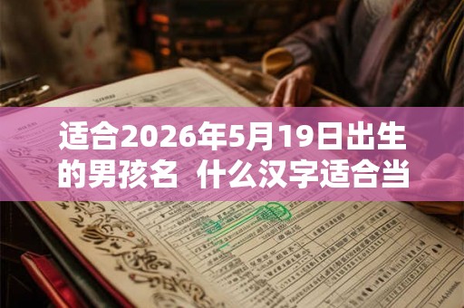 适合2026年5月19日出生的男孩名  什么汉字适合当名字