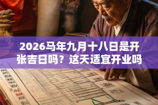 2026马年九月十八日是开张吉日吗？这天适宜开业吗