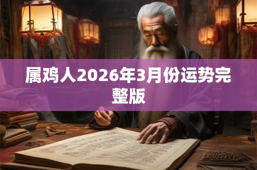 属鸡人2026年3月份运势完整版