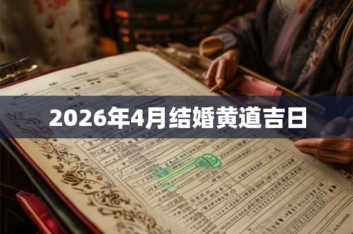 2026年4月结婚黄道吉日