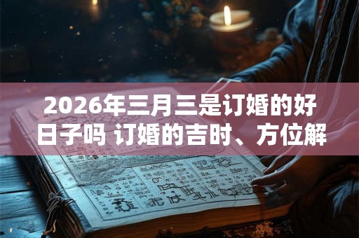2026年三月三是订婚的好日子吗 订婚的吉时、方位解析