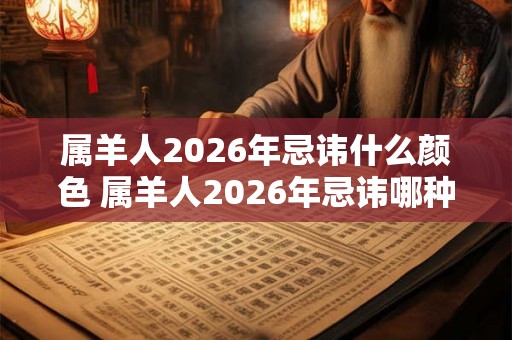 属羊人2026年忌讳什么颜色 属羊人2026年忌讳哪种颜色