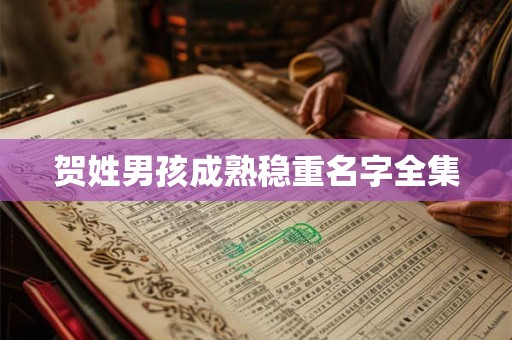 贺姓男孩成熟稳重名字全集