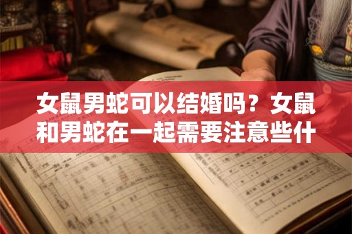 女鼠男蛇可以结婚吗?女鼠和男蛇在一起需要注意些什么? 女鼠男蛇可以结婚吗?女鼠和男蛇在一起需要注意些什么?