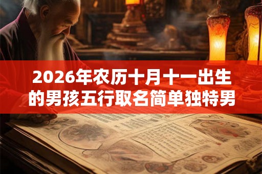 2026年农历十月十一出生的男孩五行取名简单独特男生名字