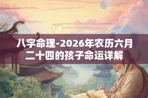 八字命理-2026年农历六月二十四的孩子命运详解 八字命理-2026年农历六月二十四的孩子命运详解