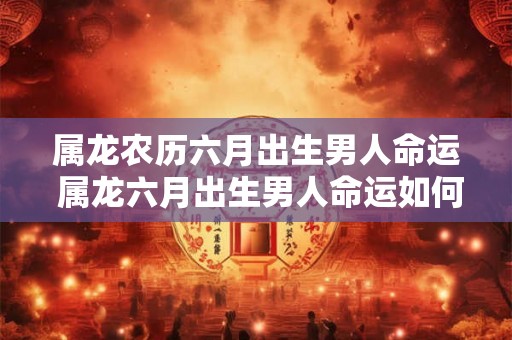 属龙农历六月出生男人命运 属龙六月出生男人命运如何