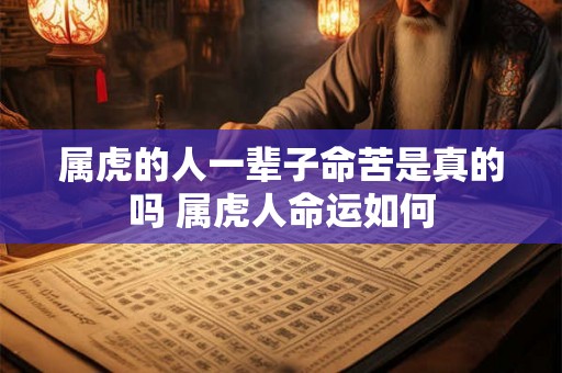 属虎的人一辈子命苦是真的吗 属虎人命运如何