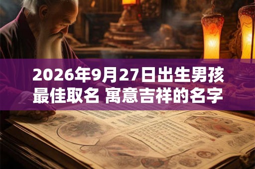 2026年9月27日出生男孩最佳取名 寓意吉祥的名字