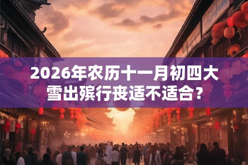 2026年农历十一月初四大雪出殡行丧适不适合? 2026年农历十一月初四大雪出殡行丧适不适合?