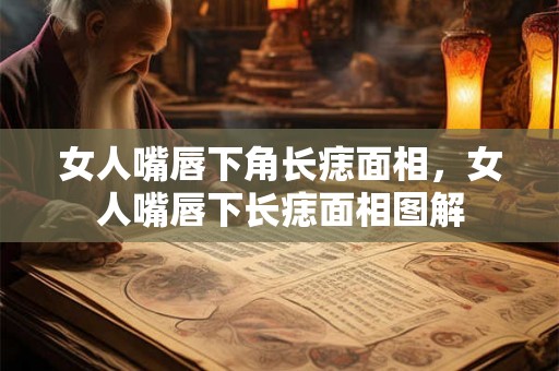 女人嘴唇下角长痣面相，女人嘴唇下长痣面相图解