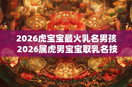 2026虎宝宝最火乳名男孩 2026属虎男宝宝取乳名技巧