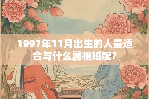 1997年11月出生的人最适合与什么属相婚配？