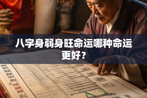 八字身弱身旺命运哪种命运更好? 八字身弱身旺命运哪种命运更好?