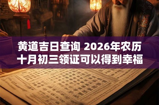 黄道吉日查询 2026年农历十月初三领证可以得到幸福吗