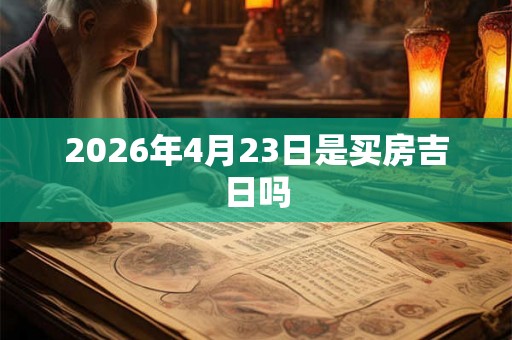 2026年4月23日是买房吉日吗