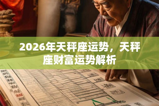 2026年天秤座运势，天秤座财富运势解析