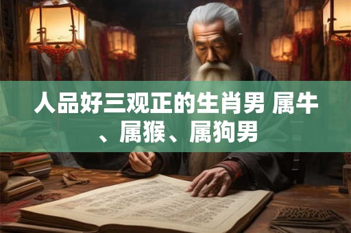 人品好三观正的生肖男 属牛、属猴、属狗男