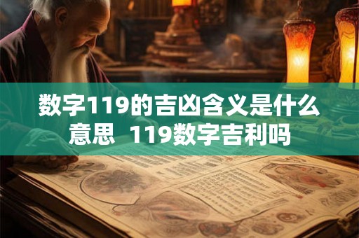 数字119的吉凶含义是什么意思  119数字吉利吗
