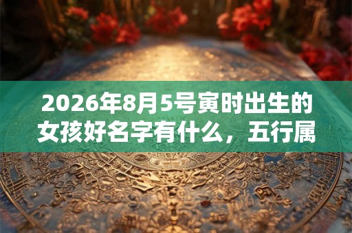 2026年8月5号寅时出生的女孩好名字有什么，五行属什么