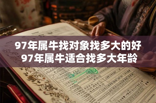 97年属牛找对象找多大的好 97年属牛适合找多大年龄的对象