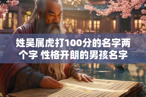 姓吴属虎打100分的名字两个字 性格开朗的男孩名字