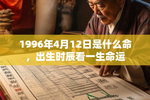 1996年4月12日是什么命，出生时辰看一生命运