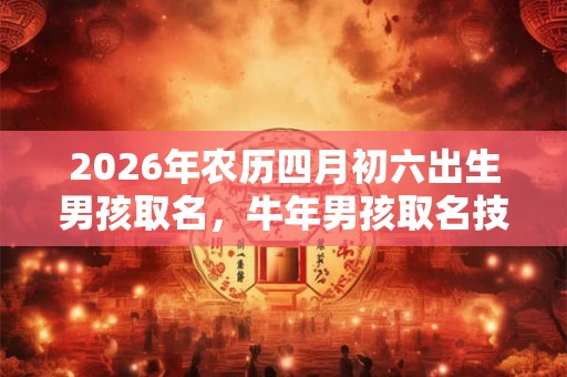 2026年农历四月初六出生男孩取名，牛年男孩取名技巧！