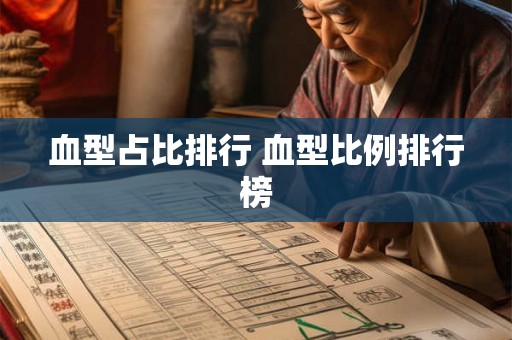 血型占比排行 血型比例排行榜