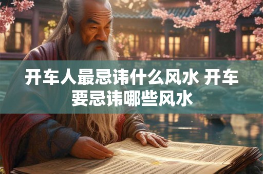 开车人最忌讳什么风水 开车要忌讳哪些风水
