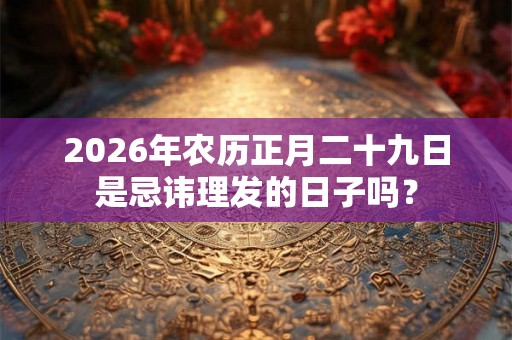 2026年农历正月二十九日是忌讳理发的日子吗？
