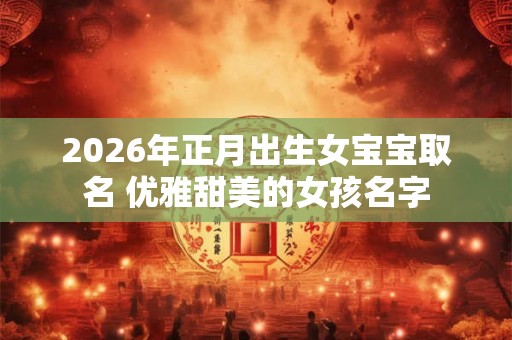 2026年正月出生女宝宝取名 优雅甜美的女孩名字