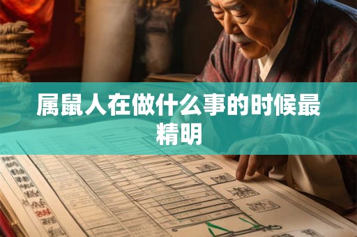属鼠人在做什么事的时候最精明 属鼠人在做什么事的时候最精明
