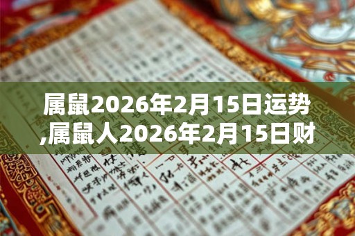 属鼠2026年2月15日运势,属鼠人2026年2月15日财运,生肖鼠2026年2月15日运势