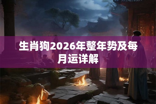 生肖狗2026年整年势及每月运详解