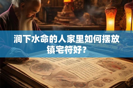 涧下水命的人家里如何摆放镇宅符好？