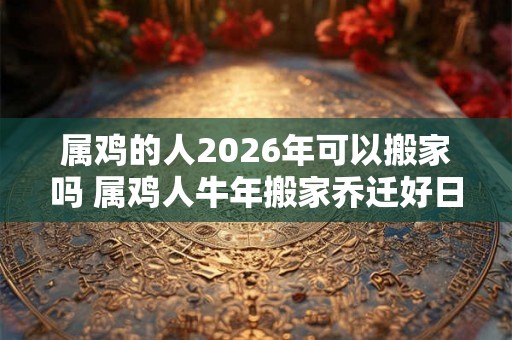 属鸡的人2026年可以搬家吗 属鸡人牛年搬家乔迁好日子