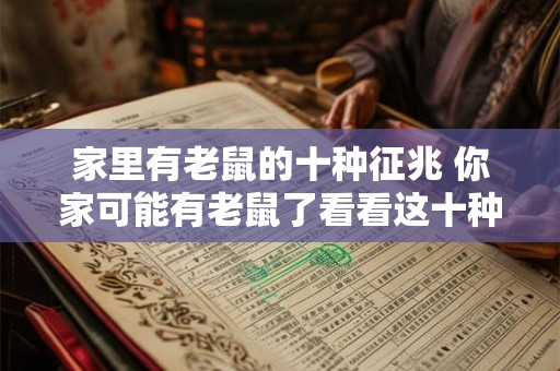 家里有老鼠的十种征兆 你家可能有老鼠了看看这十种征兆吧