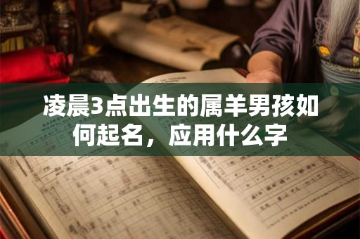 凌晨3点出生的属羊男孩如何起名，应用什么字