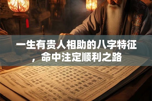 一生有贵人相助的八字特征，命中注定顺利之路