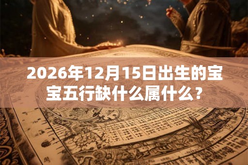 2026年12月15日出生的宝宝五行缺什么属什么？