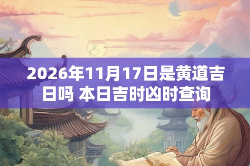 2026年11月17日是黄道吉日吗 本日吉时凶时查询
